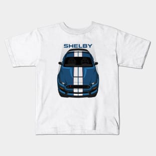 Ford Mustang Shelby GT350R 2015 - 2020 - Ford Performance Blue - White Stripes Kids T-Shirt